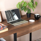 47.2" Home Office Desk / Computer Desk - Storage Desk Modern Style with Open Shelves Brown & Black