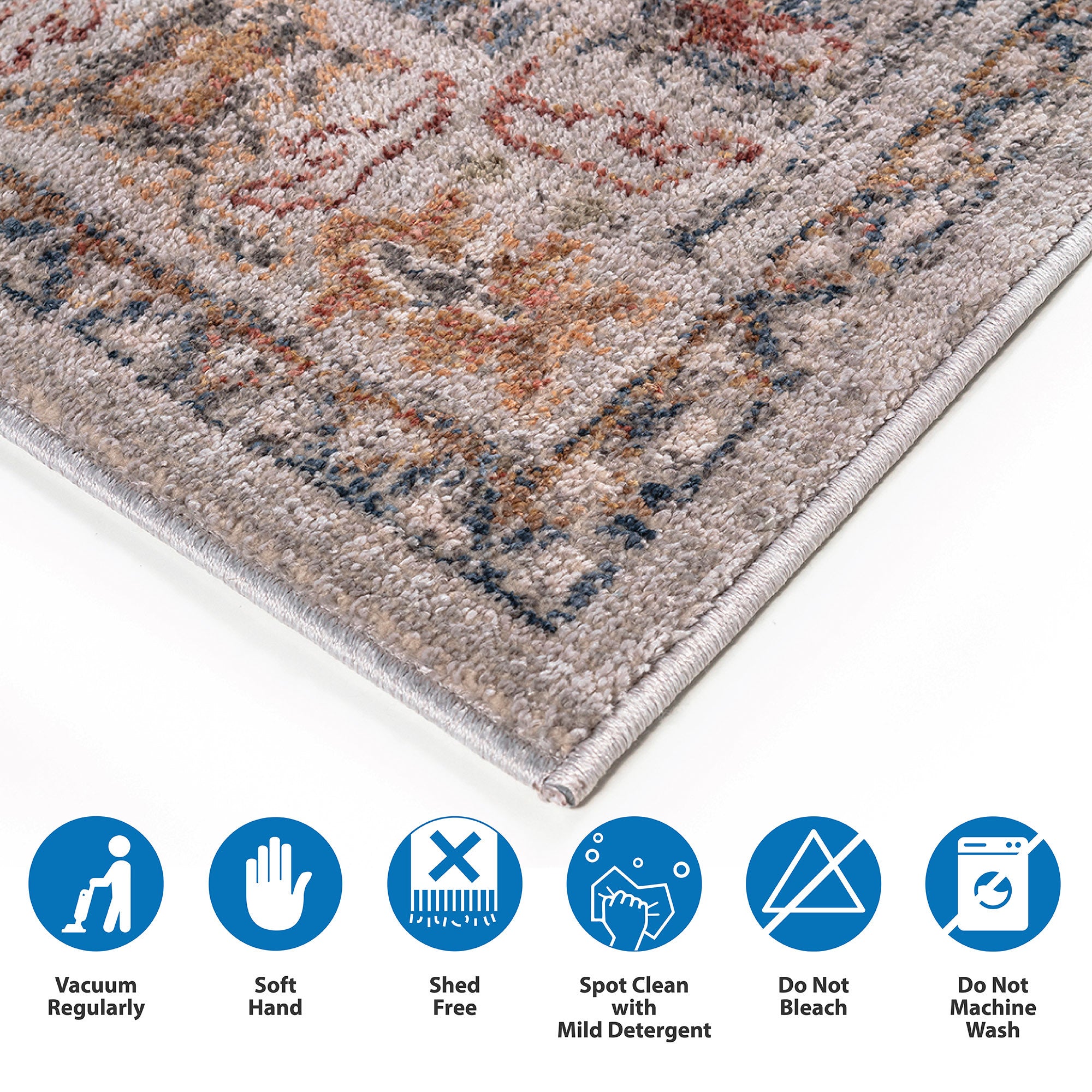 Vintage Medallion Woven Area Rug 8x10