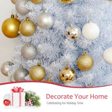 6 Feet Unlit Artificial Christmas Tree with Metal Stand