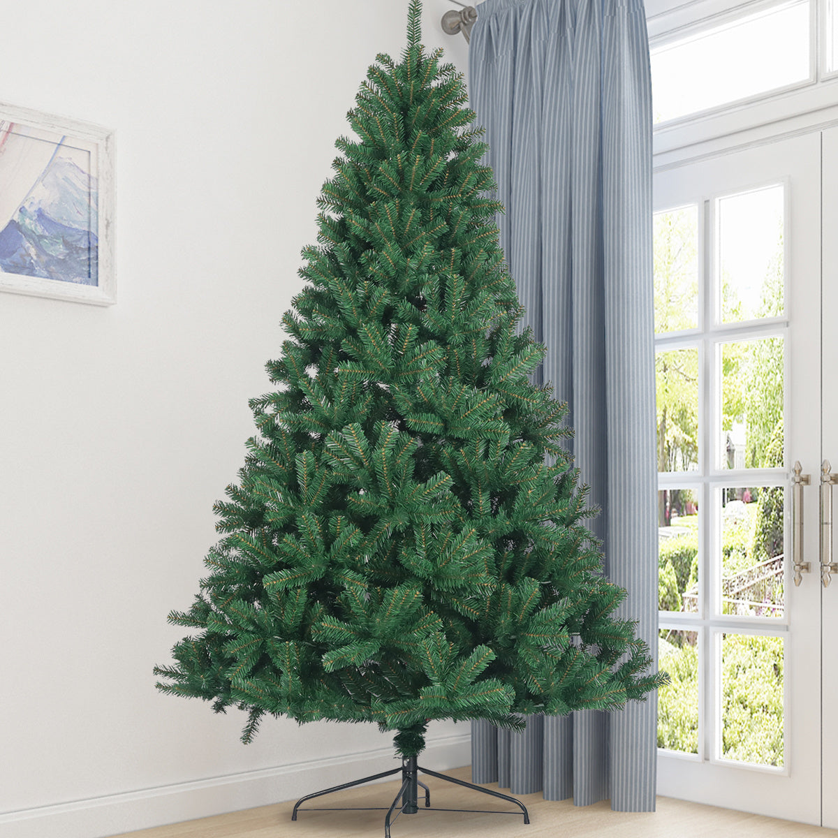 Christmas Tree 7.5ft Artificial  Xmas Tree Foldable Metal Stand
