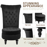 Royal Velvet High Back Armless Chair