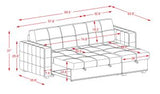 Sectional Sofa with Pulled Out Bed 2 Seats Sofa and Reversible Chaise with Storage