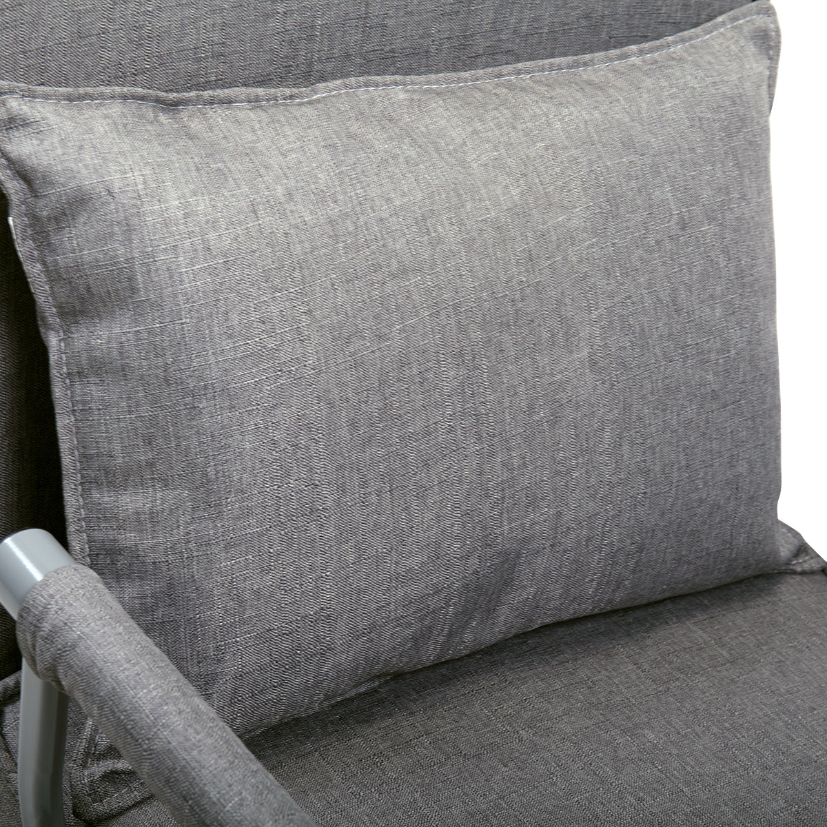 Adjustable Folding Dual-Purpose Lounge Chair Sofa Bed Recliner Gray