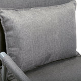 Adjustable Folding Dual-Purpose Lounge Chair Sofa Bed Recliner Gray