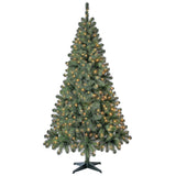 6.5 ft Pre-Lit Madison Pine Artificial Christmas Tree, Multi-Color Incandescent Lights