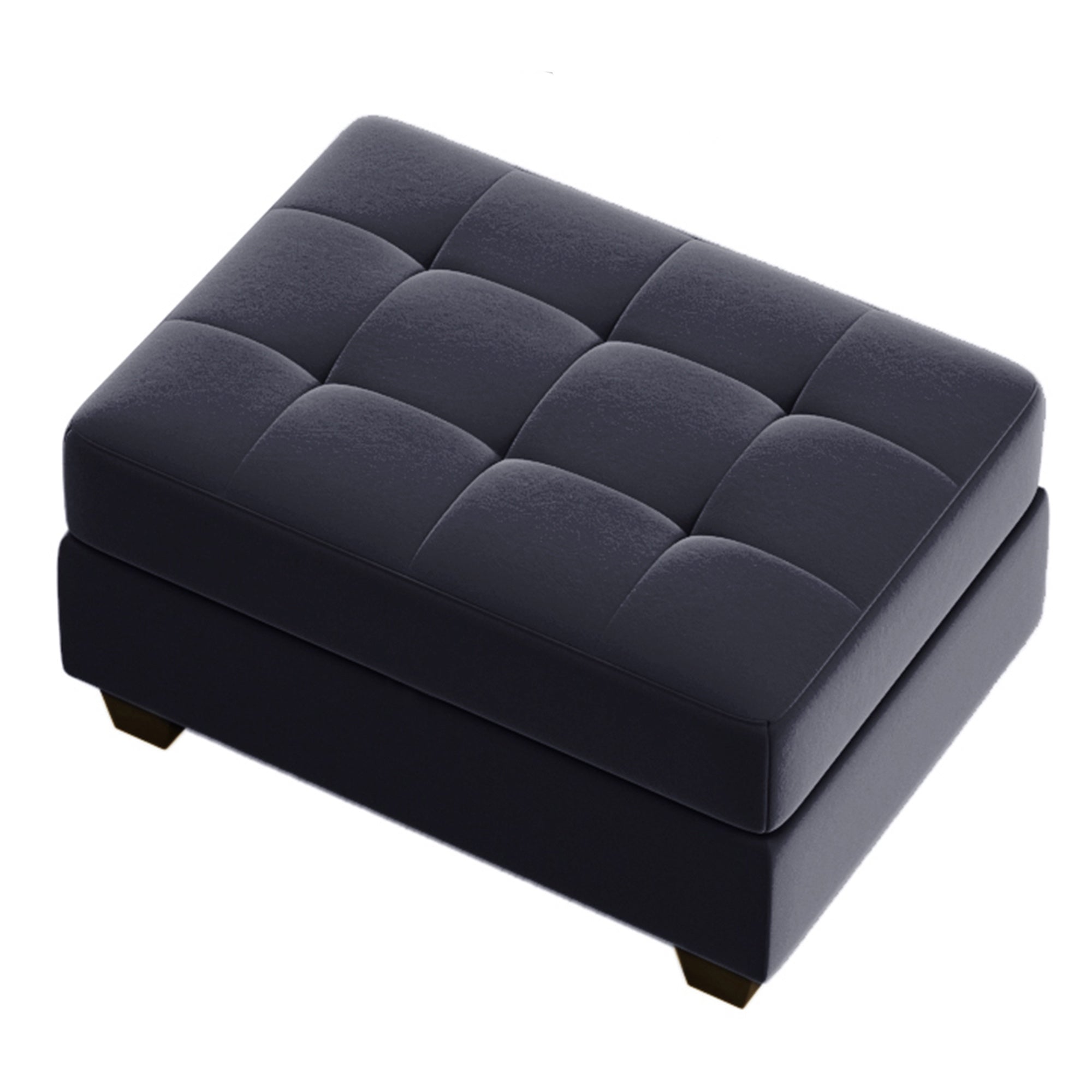 Modern Sectional Sofa with Reversible Chaise; L Shaped Couch Set with Storage Ottoman and Two Cup Holders for Living Room