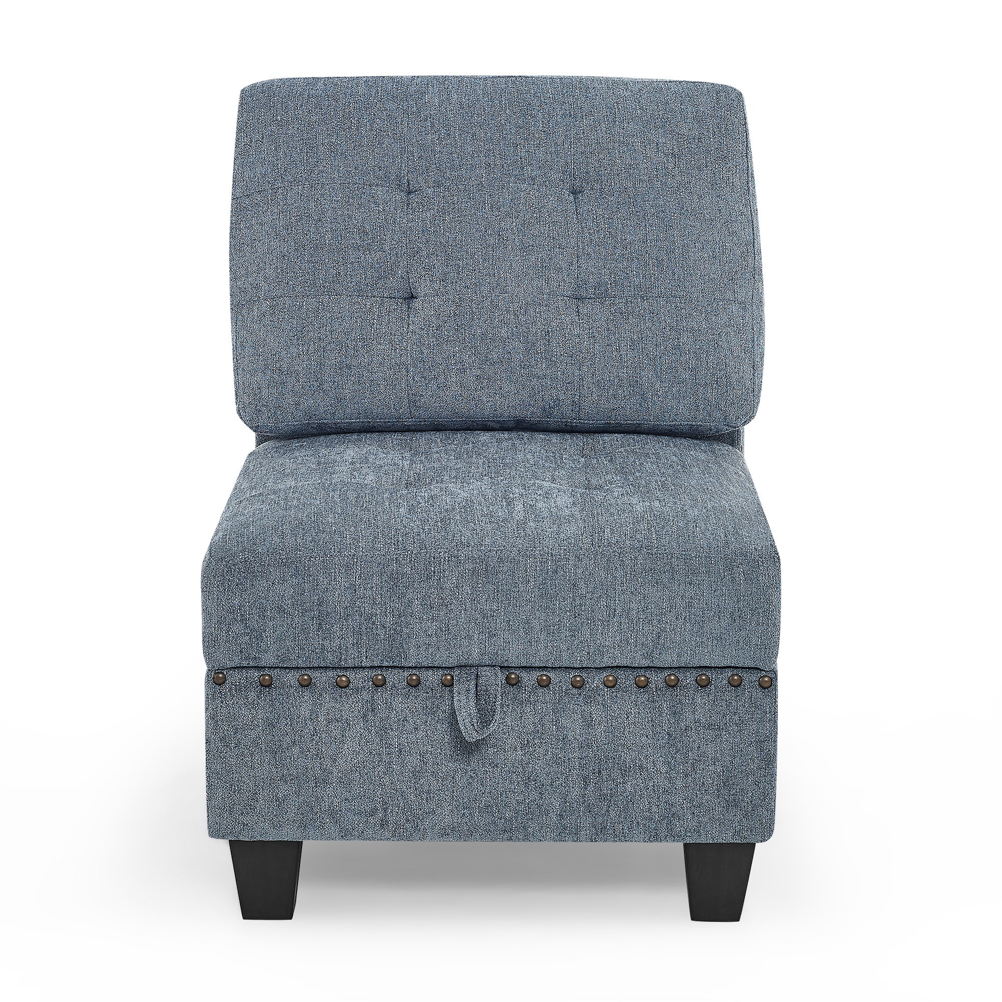 Single Chair for Modular Sectional - Navy (26.5"x31.5"x36")