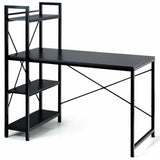 47.5 Inch Writing Study Computer Desk with 4-Tier Shelves