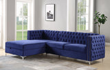 ACME Sullivan Sectional Sofa, Navy Blue Velvet 55490