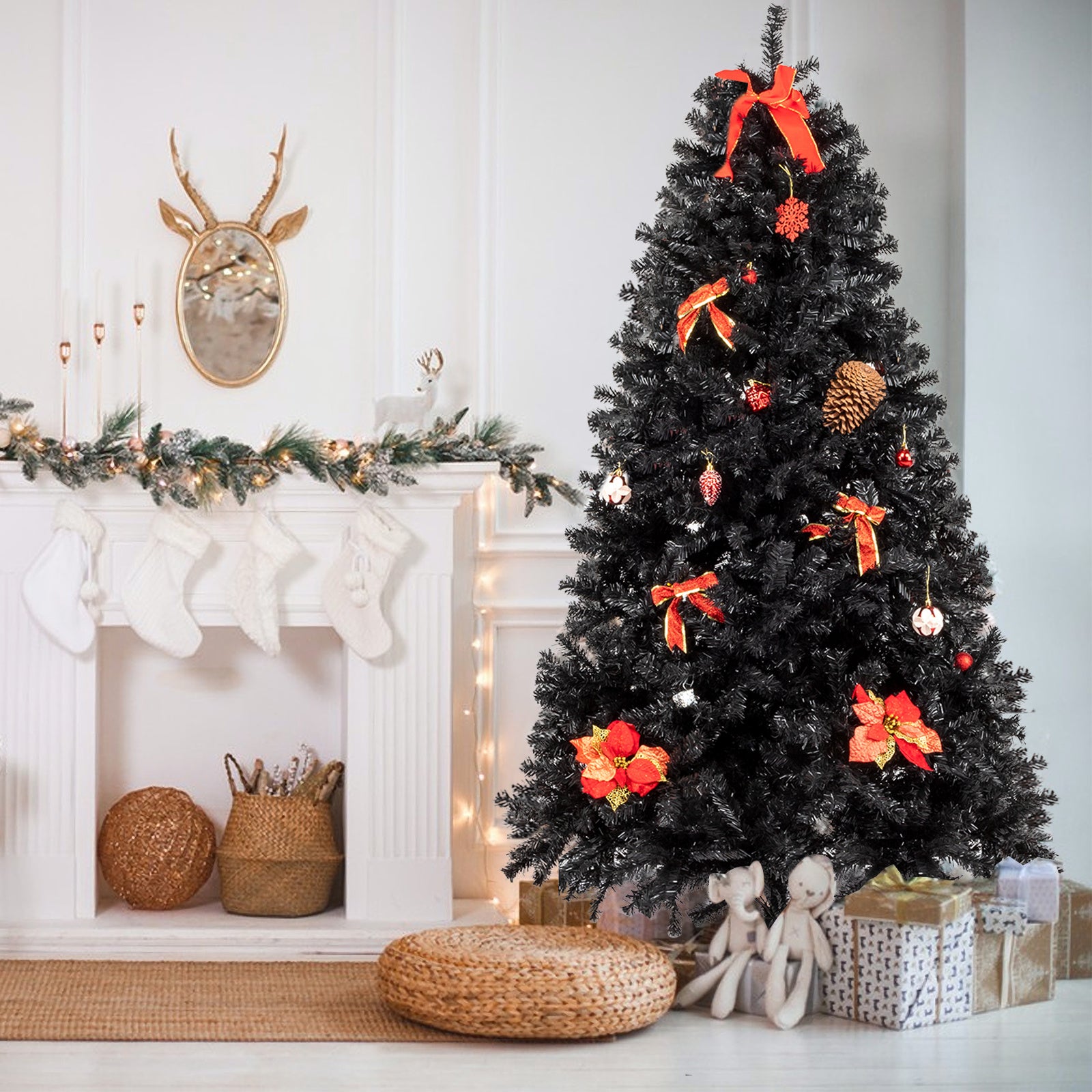 6ft Christmas Tree Black