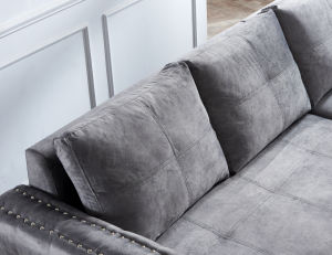 Sectional Sofa with Pulled Out Bed 2 Seats Sofa and Reversible Chaise with Storage