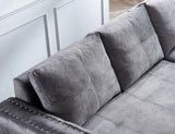 Sectional Sofa with Pulled Out Bed 2 Seats Sofa and Reversible Chaise with Storage