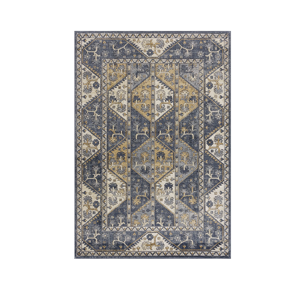 Tiled Border Area Rug 6' x 9'