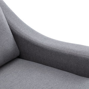 Upholstery Sleeper Sectional Sofa with Double Storage Spaces 2 Tossing Cushions - Grey
