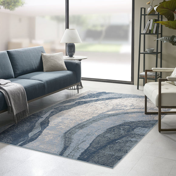 Grace Abstract Wave Area Rug 7' 11