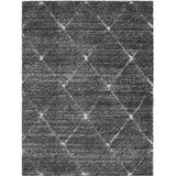 Sophie Talas Trellis Area Rug in Grey and Cream 5' W x 7' L