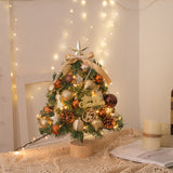 Tabletop Christmas Tree Small Mini Christmas Tree for Table Top - Artificial Snow Flocked with Xmas Ornaments