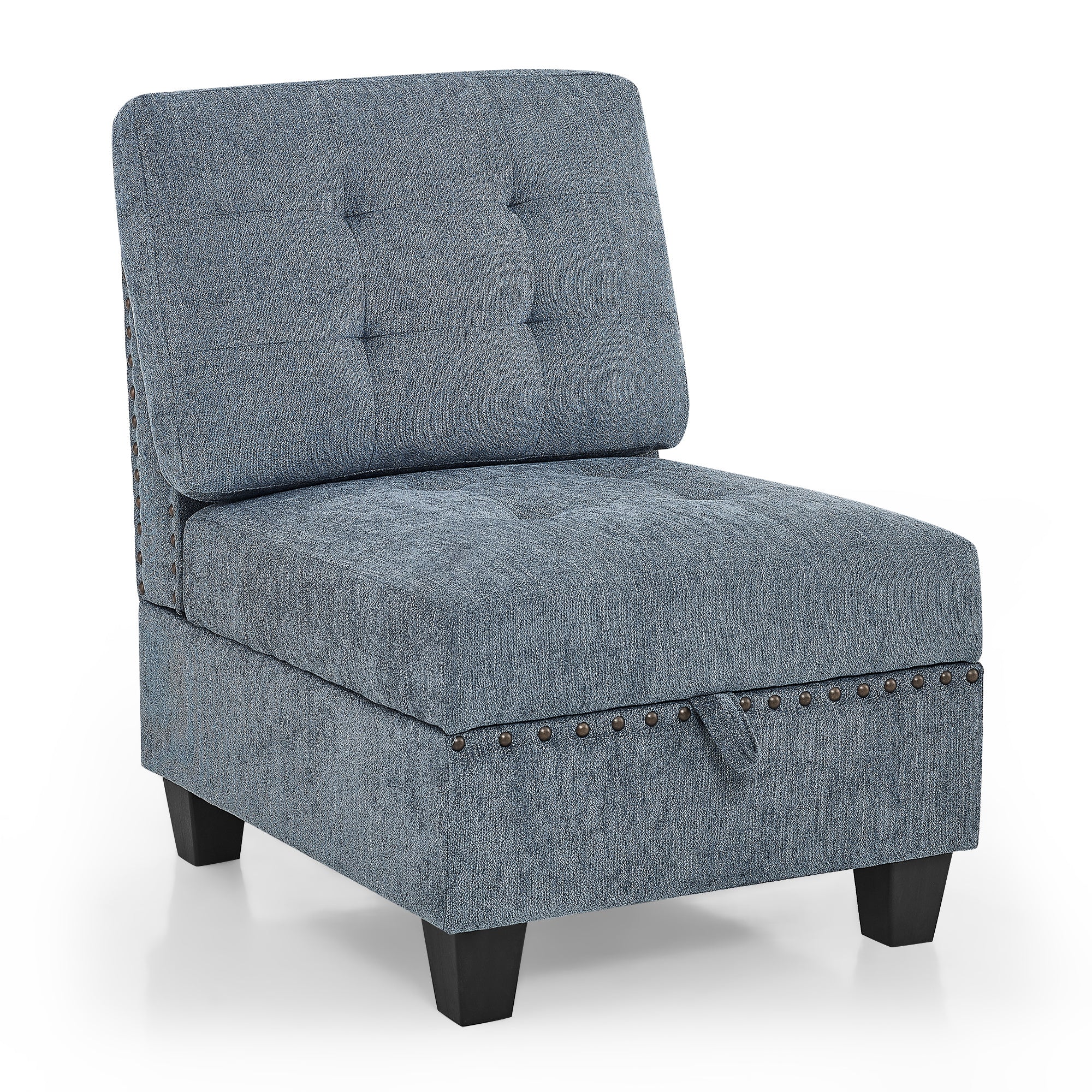 Single Chair for Modular Sectional - Navy (26.5"x31.5"x36")