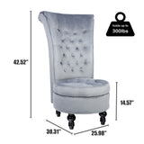Royal Velvet High Back Armless Chair