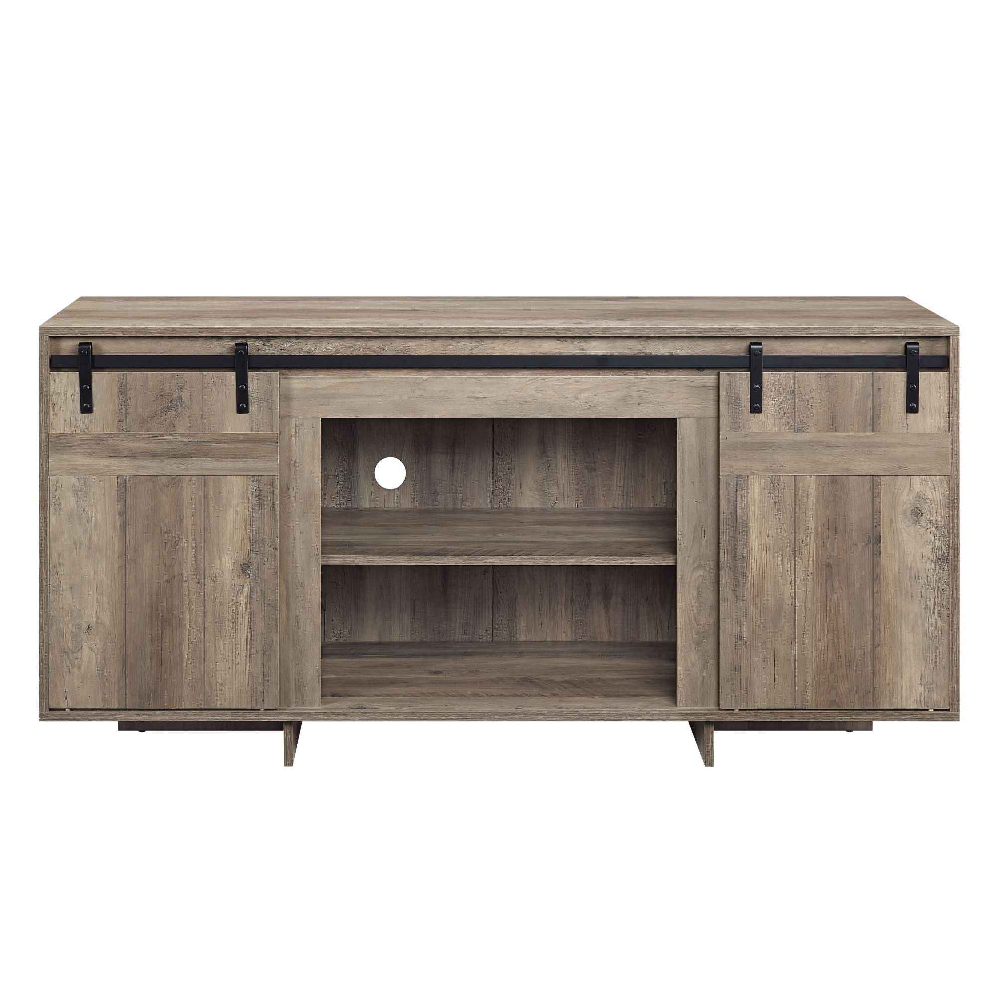 ACME Bellarosa TV Stand Gray Washed Finish LV01440