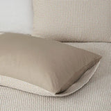 Waffle Weave Comforter/Duvet Cover Set, Taupe