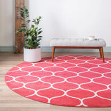 Geometric Rounded Trellis Frieze Rug (Round)