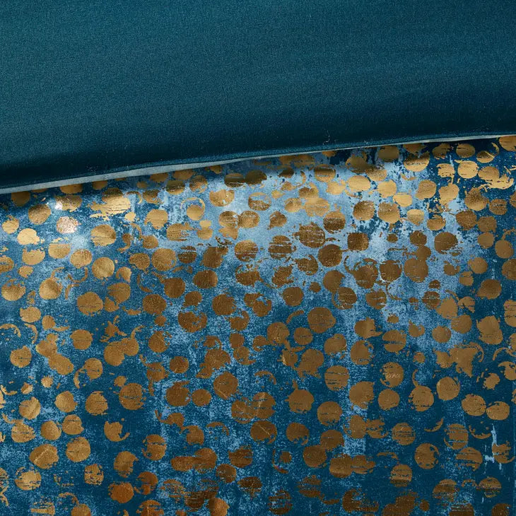 Luxurious Midnight Garden Comforter/Duvet Cover Set, Blue