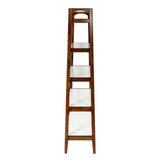 Wood White-Top Bookcase Display Shelf, Pecan (LTL)