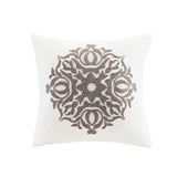 Reversible Embroidered Comforter/Duvet Cover Set, Ivory