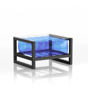 Crystal Blue Design Aluminum and TPU Coffee Table