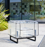 Yomi Style Aluminum and TPU Chair, Transparent/Black