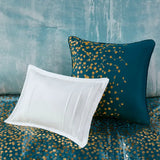 Luxurious Midnight Garden Comforter/Duvet Cover Set, Blue