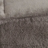 Shaggy Fur 3-Piece Comforter or Duvet Cover Set, Grey