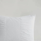 Casual Textured Compelete Comforter and Sheet Set, White