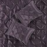 Silky Tufted 7-Piece Comforter Set, Plum Purple
