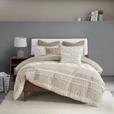 Tufted 3-Piece Comforter or Duvet Cover Set, Taupe