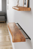 Live Edge Floating Wall Shelf and Mounting Kit