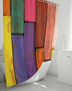 Rainbow Brick Style Shower Curtain 72"X72"